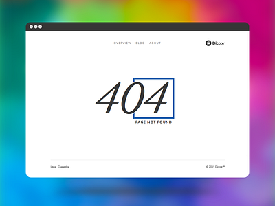 404 Page — Daily UI #008 008 404 page dailyui diccce website