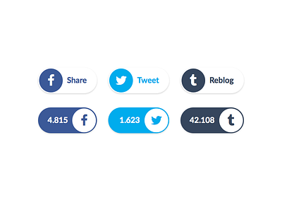 Social Share — Daily UI #010 010 button dailyui facebook share social social share tumblr twitter