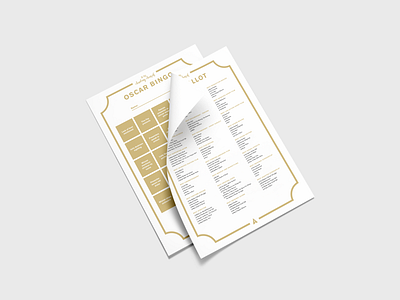 Oscar 2019 Ballot & Bingo – Free Download 2019 ballot bingo download free minimal mockup mockup design oscars paper pdf print simple