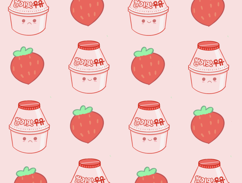 Desktop Kawaii Strawberry Milk Wallpapers  Wallpaper Cave