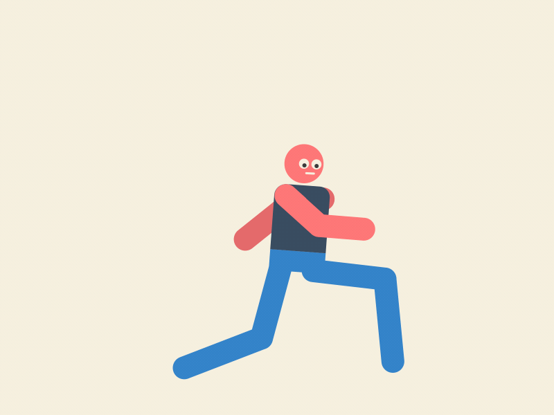 Stick-walk! 🚶‍♀️ 2d animation animation bounce character animation gif walk cycle