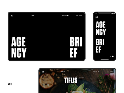 R4X Agency agency clean creative desktop fullscreen minimal portfolio ui ux web website