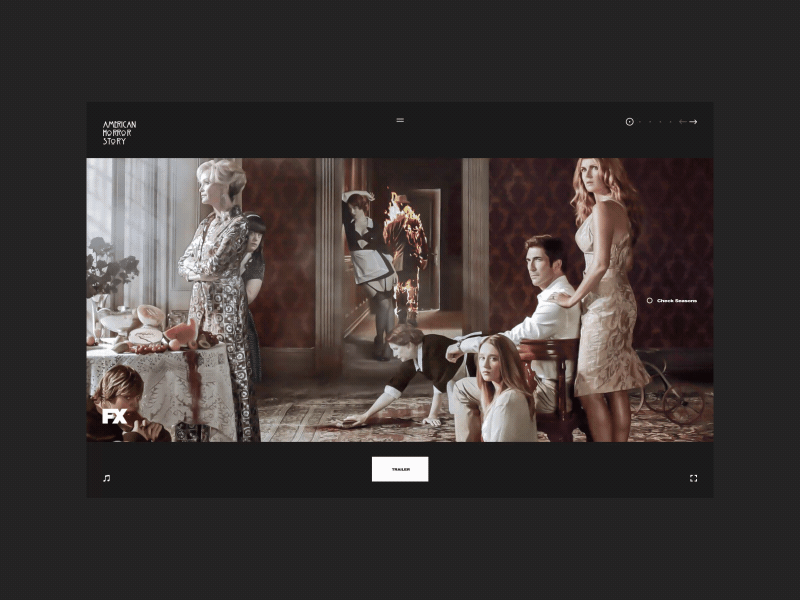 AHS concept concept creative design film landing movie photo promo ui ux web webdesign