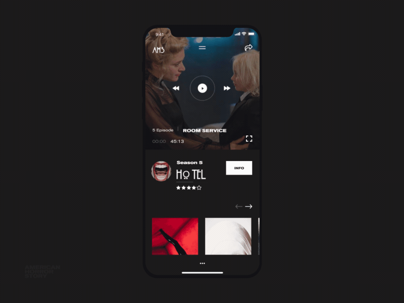 AHS concept concept creative design film mobile movie photo promo ui ux web webdesign