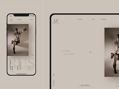 M K gallery clean concept creative design ecommerce minimal photo ui ux web webdesig