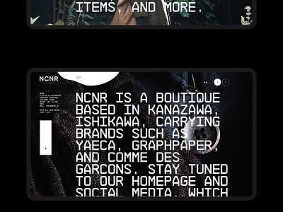 NCNR | Desktop clean concept creative design desktop ecommerce fullscreen minimal photo typography ui ux web webdesig