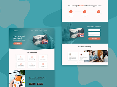 Travel Card / Landing Page design