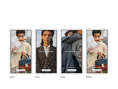 Burberry February Collection - Digital Advertising banners digital advertising html html5 layout storyboarding storyboards