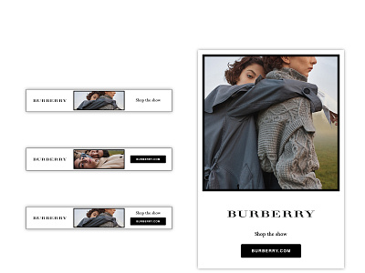 Mobile/Tablet layouts - Burberry February Collection design digital advertising layout mobile retina storyboarding storyboards tablet