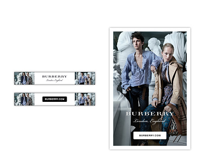 Mobile/Tablet layouts - Burberry September Collection design digital advertising layout mobile retina storyboarding storyboards tablet