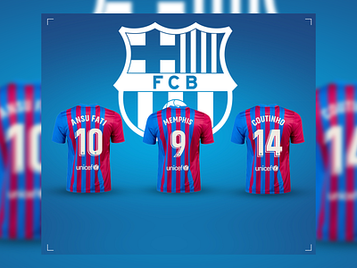 Barcelona New Number adobe adobe photoshop adobephotoshop ansufati barcelona coutinho depay design football laliga poster soocer spain