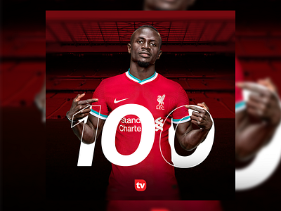 Sadio Mane adobe adobe photoshop adobephotoshop design goal liverpool mane poster sport