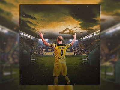 Erling Back In Bussines adobe adobe photoshop adobephotoshop bayern borussia bundesliga design dortmund erling football german haaland poster posters signaliduniapark soccer sport yellow