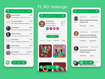 FL.RU redesign project