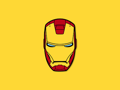Minimal Iron Man avengers design flat design flat illustration flatdesign illustration illustration art iron man ironman marvel studios minimal minimalistic sticker vector wallpaper yellow