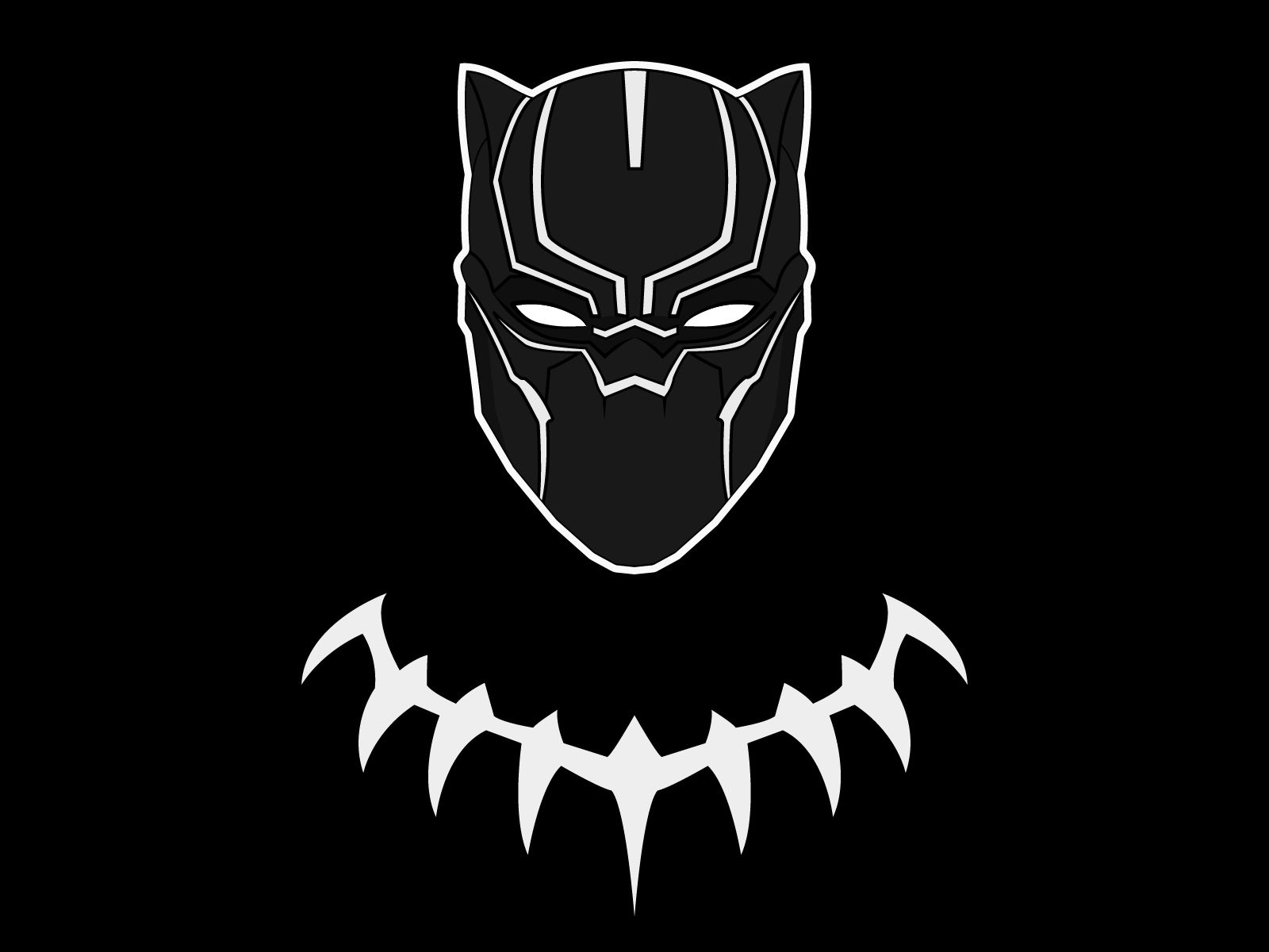 Black Panther Minimal Sticker by Adithya G on Dribbble