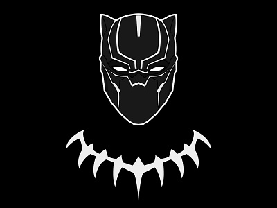 Black Panther Minimal Sticker adobe adobe illustrator avengers black black panther black white blackpanther design flat design flat illustration flatdesign illustration illustration art minimalistic sticker vector