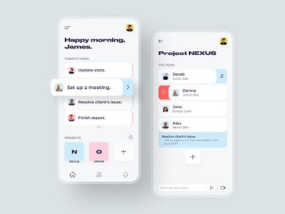 TaskApp - App to track your team android application clean clean ui concept flat ios manager managing minimalistic mobile phone project project manager task taskmanager ui uiux ux