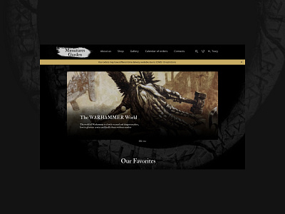 Website concept design mainpage order shop ui ux warhammer website website concept website design