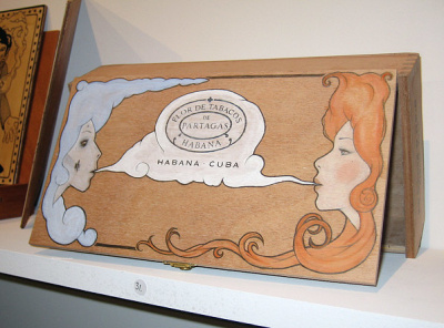 40 Thieves Exhibition art exhibition cigar box hand drawn hand painted illustration pencil drawing