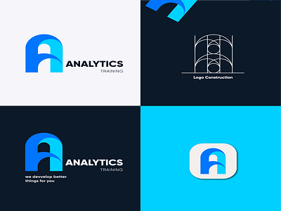 A letter mark logo template app brand branding design graphic design icon letterlogo logo logos