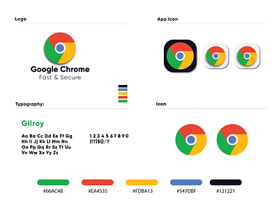 Re-design Google Chrome Logo app brand branding design graphic design icon illustration logo logodesign redesign vector