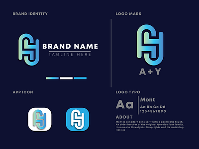 A+Y letter mark logo app brand branding design graphic design icon illustration logo logodesign logos vector