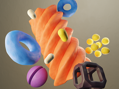 Abstract Clay - 3D 3d abstract blender clay cycles
