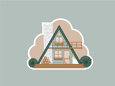 A-Frame Cabin a frame architecture building cabin illustration