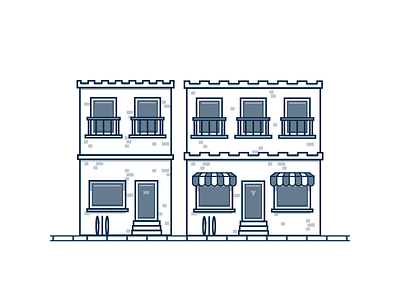 The Block - Apartments achitecture building house illustration neighbourhood