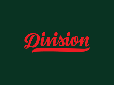 Division Baseball Script Logo baseball logo script spur typography