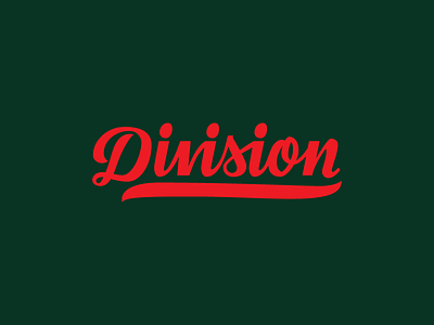 Division Baseball Script Logo