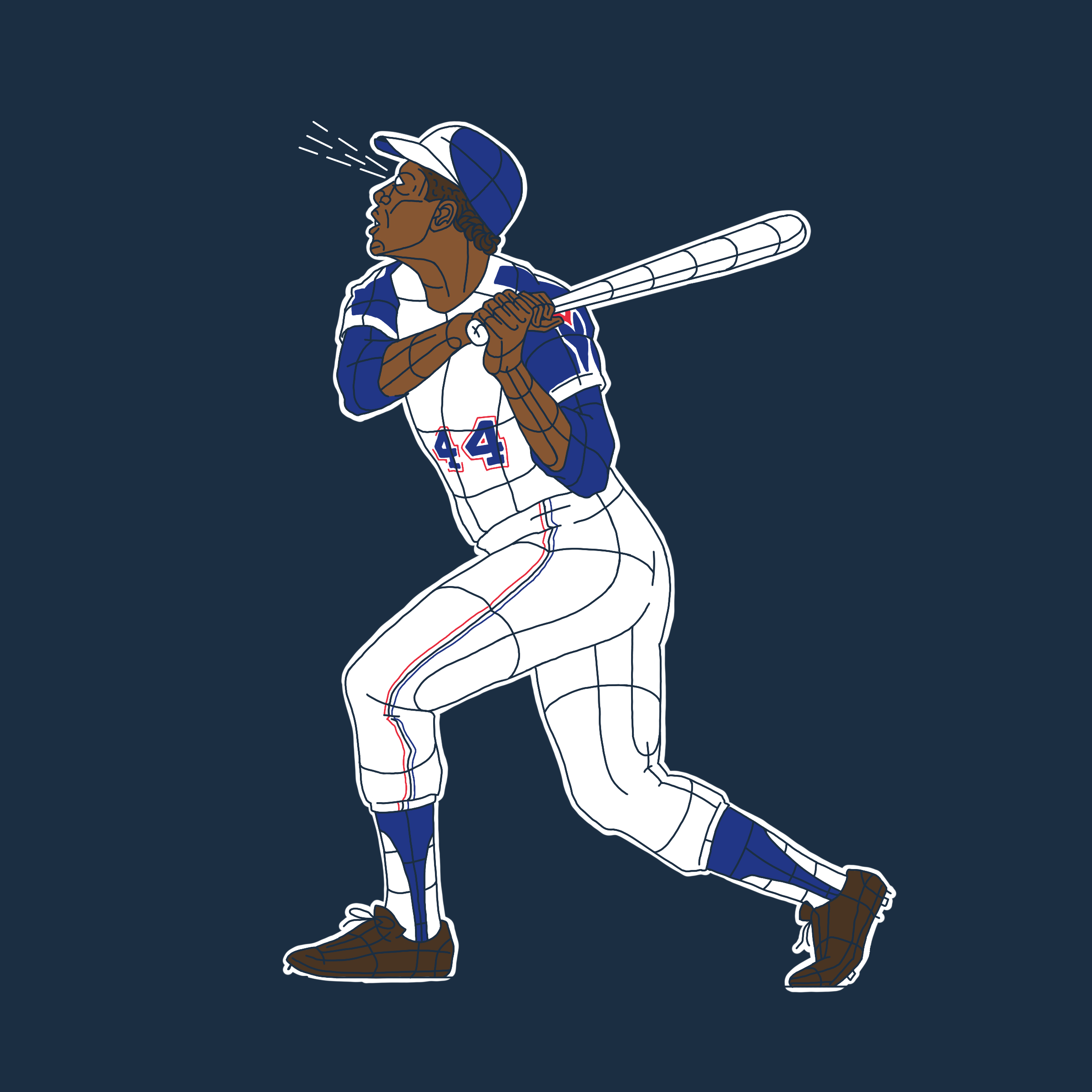 Hammerin Hank Aaron  Sports illustrations art, Atlanta braves, Sport  illustration