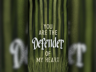 Defender - Wallpaper bamboo blackletter design illustration sans serif typography wallpaper