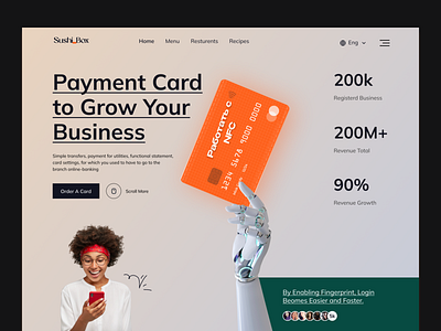 Payment Card Fintech Landing Page