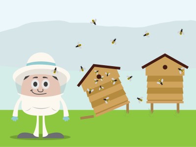 Beekeepers flat flat design illustration vector