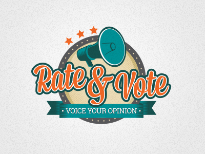 Rate & Vote app branding design logo web app website