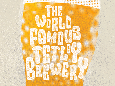 Tetley Brewery Illustration design hand drawn illustration typography