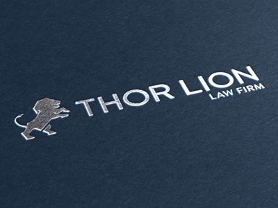 Thor Lion Logo Concept 1 (Mock up) branding design flat law logo vector
