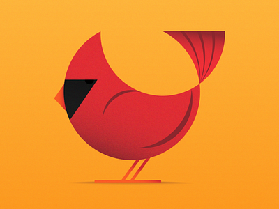 Cardinal adobe bird branding cardinal circles design flat geometric grain illustration illustrator logo