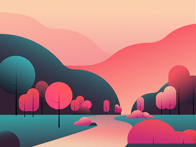 Candy Trees animation design flat forest illustration illustrator landscape trees vector vivid