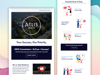 Atlis Reality | Mailchimp Email Template Design email campaign email design email marketing email template mailchimp mailchimp template newsletter newsletter design newsletter graphics newsletter template