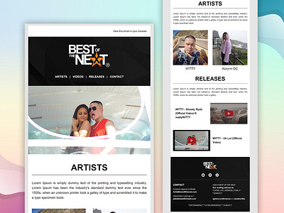 Best Of The Next | Mailchimp Email Template Design