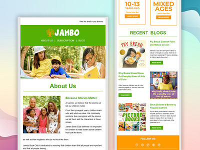 Jambo Books | Mailchimp Email Template Design email campaign email design email marketing email template mailchimp mailchimp automation mailchimp template newsletter newsletter design newsletter template