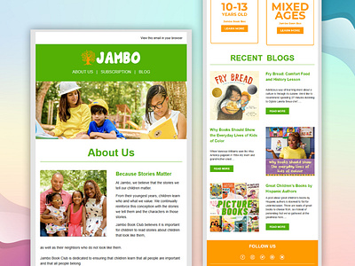 Jambo Books | Mailchimp Email Template Design