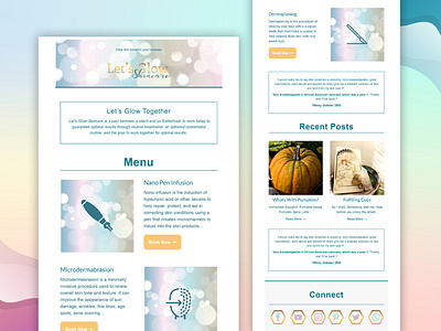 Let's Glow Skincare | Mailchimp Email Template Design