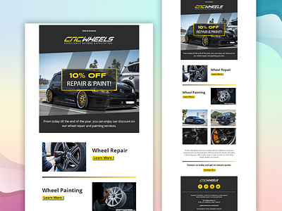 CNC WHEELS | Mailchimp Email Template Design