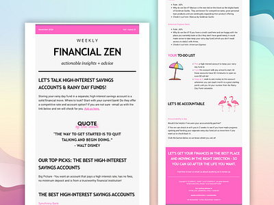 Financial Zen | Mailchimp Newsletter Design