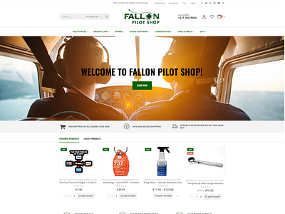Fallon Pilot Shop eCommerce website design design devsmoni devsmonibd dividesign diviexpert elementor elementor pro psdtowordpress skmoni wordpress