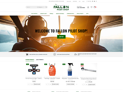 Fallon Pilot Shop eCommerce website design